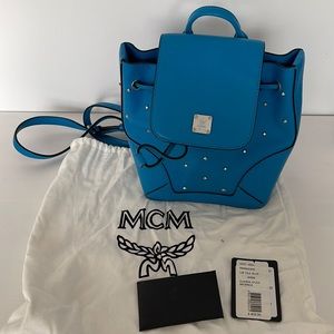 MCM blue backpack